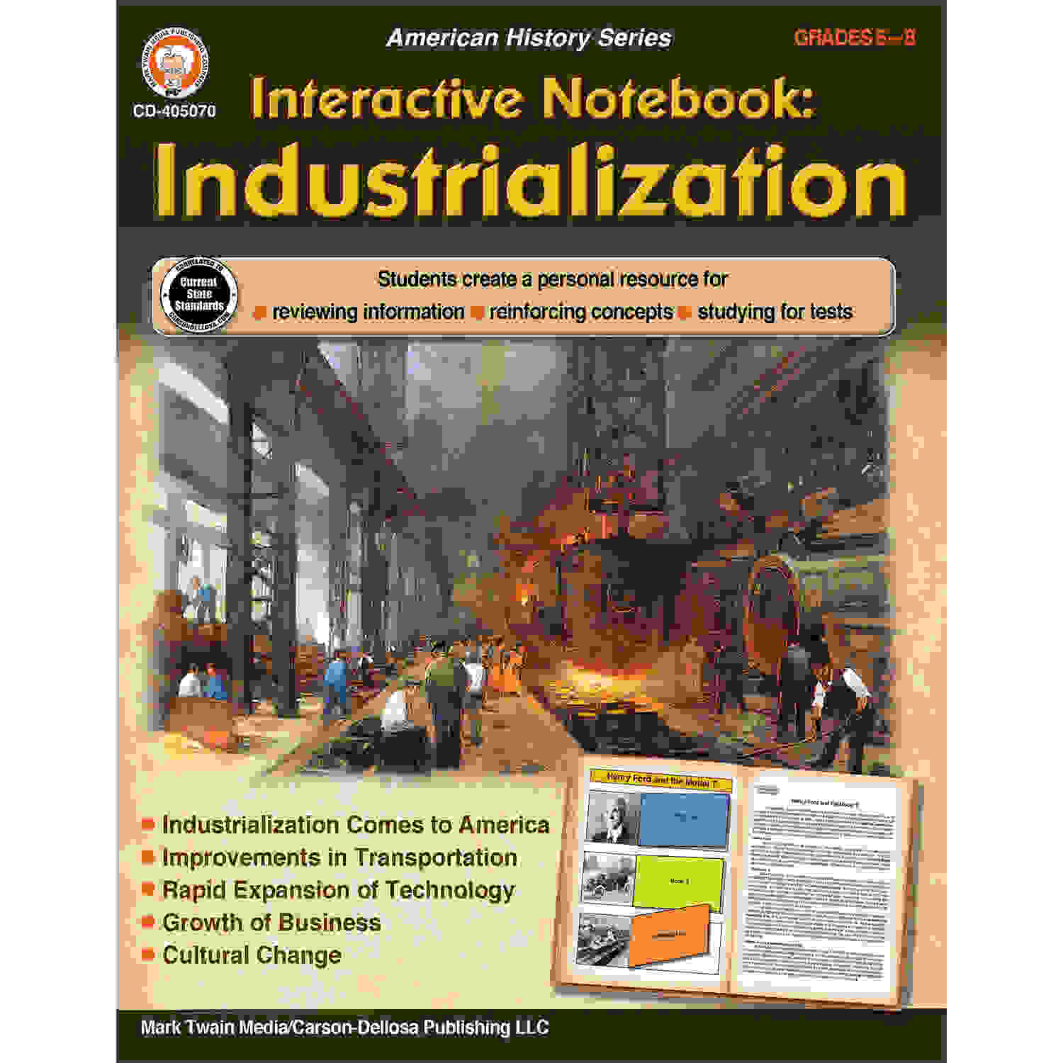 Interactive Notebook: Industrialization, Grade 5-8