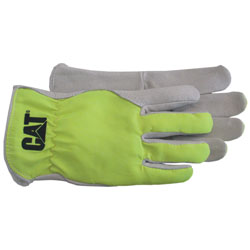 Glove Grain Pig Palm W/ Flr.Grn.Back Large