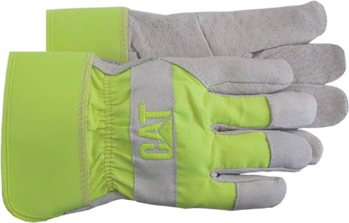 Glove Cuff Pig Palm W/ High Vis Back Large