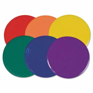 Round Poly Spot Markers, 10", 6 Assorted Colors