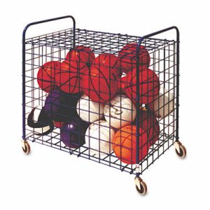Lockable Ball Storage Cart, 24-Ball Capacity, 37w x 22d x 20h, Black