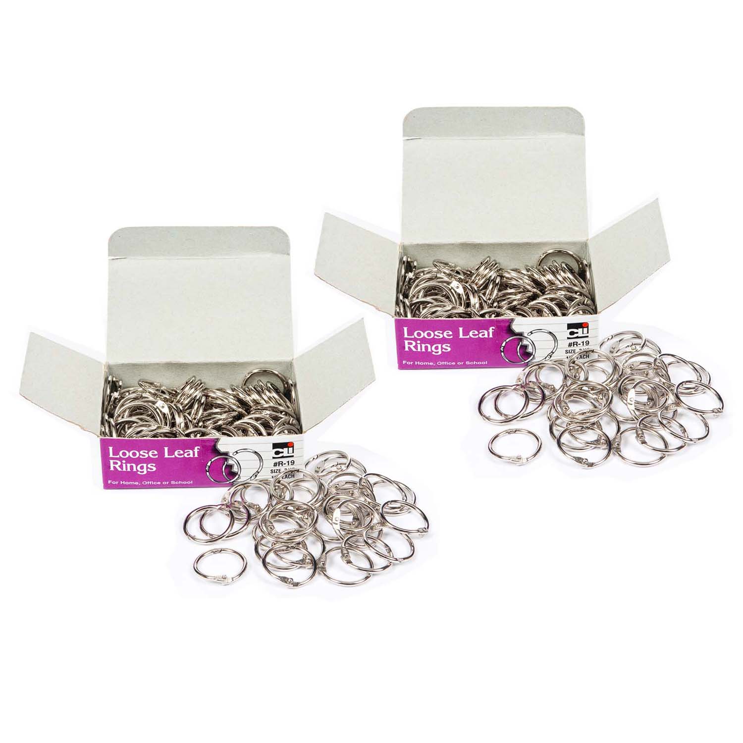 Loose Leaf Rings, 3/4", 100 Per Box, 2 Boxes