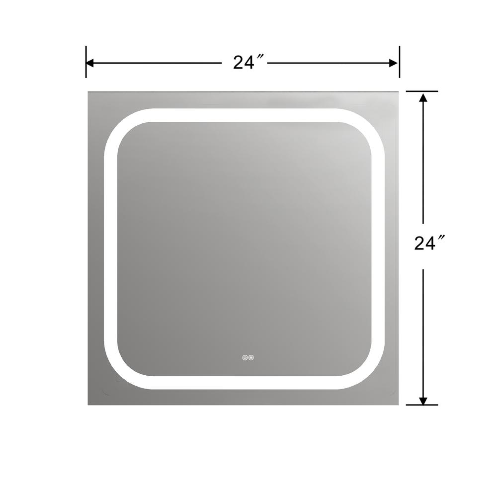 SPECULO Embedded LED Mirror 6000K Daylight White 24" Wide