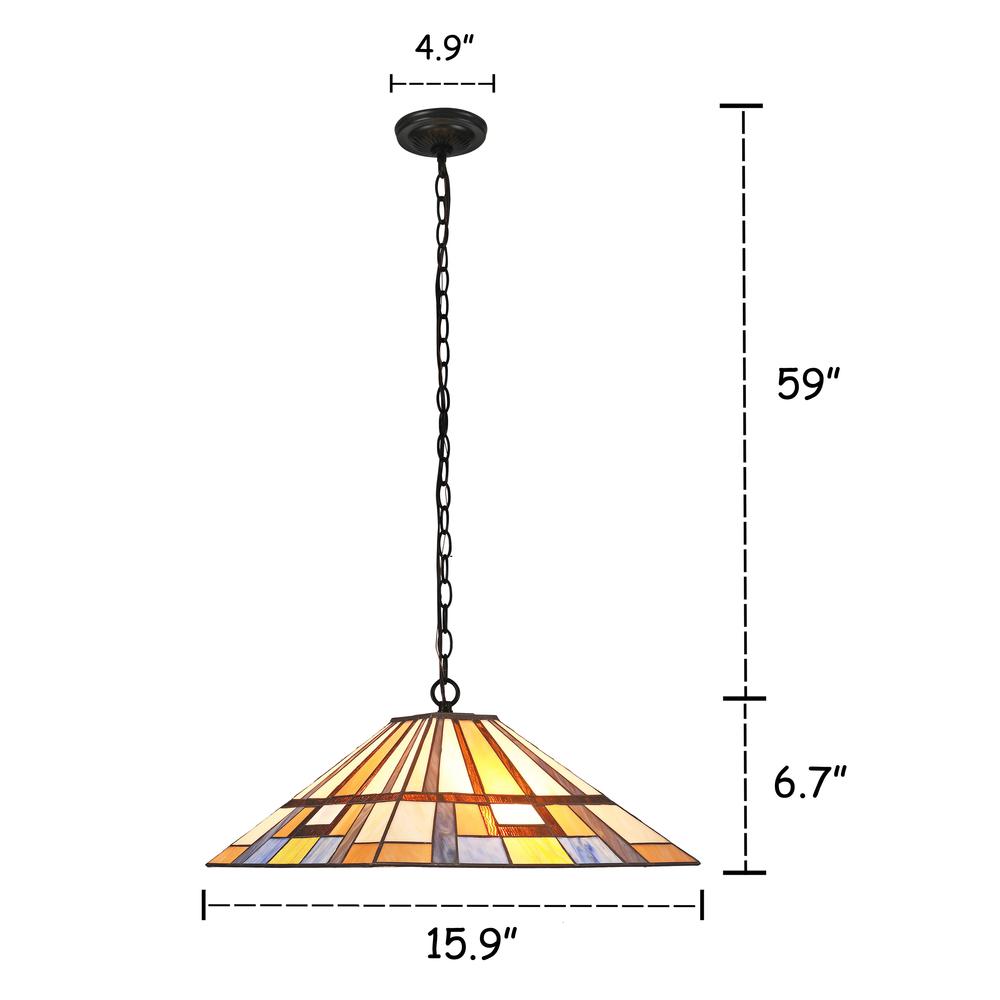 MERLIN Mission 2 Light Blackish Bronze Ceiling Pendant 16" Wide