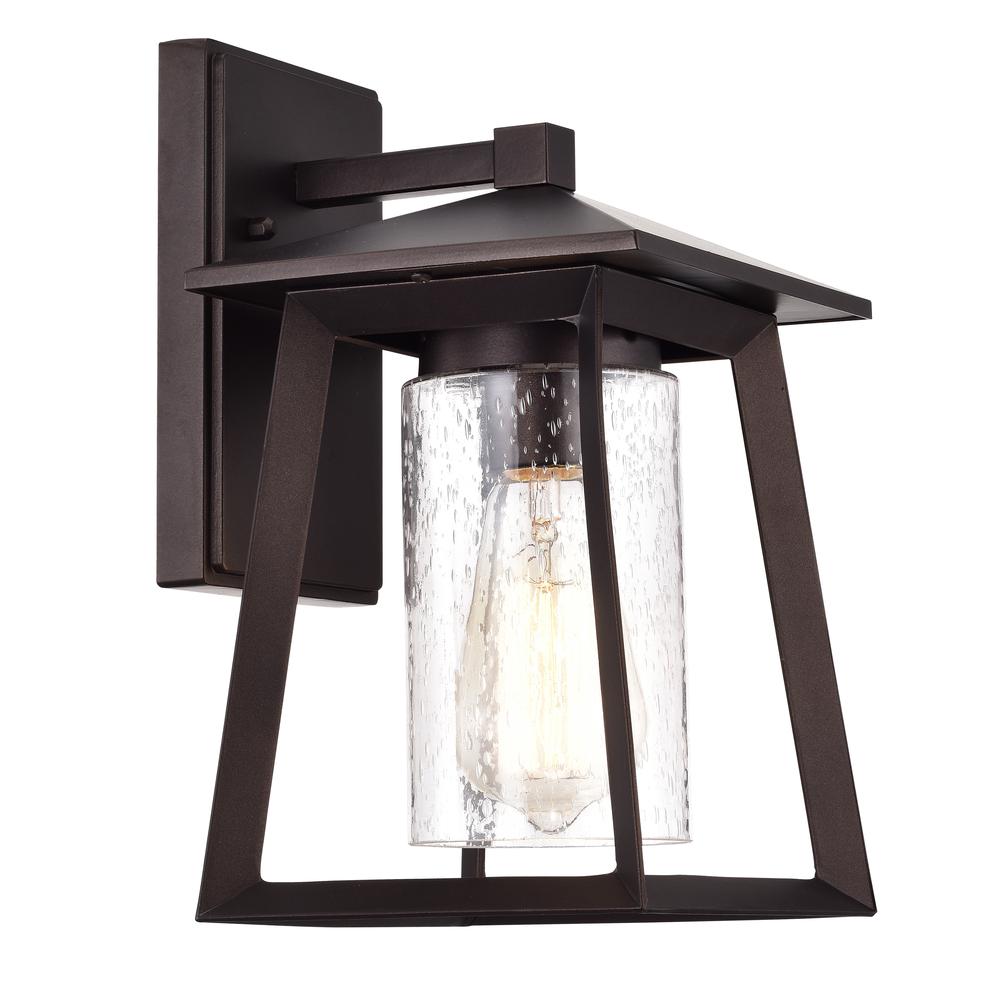 CHLOE Lighting RUSSELL Transitional 1 Light Oil Rubbed Bronze Outdoor Wall Sconce 11" Height