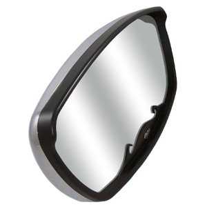Wave 7" x 17" Mirror Head (Chrome with Black Trim)
