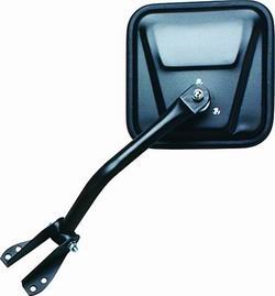 Original Style Replacement Mirror Jeep Driver Side Manual Non-Heated Black