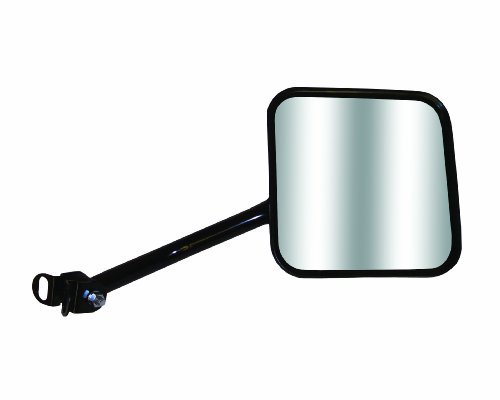 CJ-Style Passenger Side Jeep Replacement Mirror Manual Non-foldaway Non-Heated Black