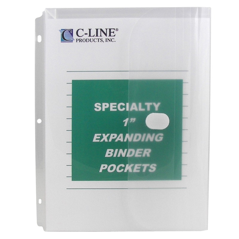 Super Heavyweight Poly Binder Pockets, Clear, Side Loading, 11" x 8.5", Pack of 10