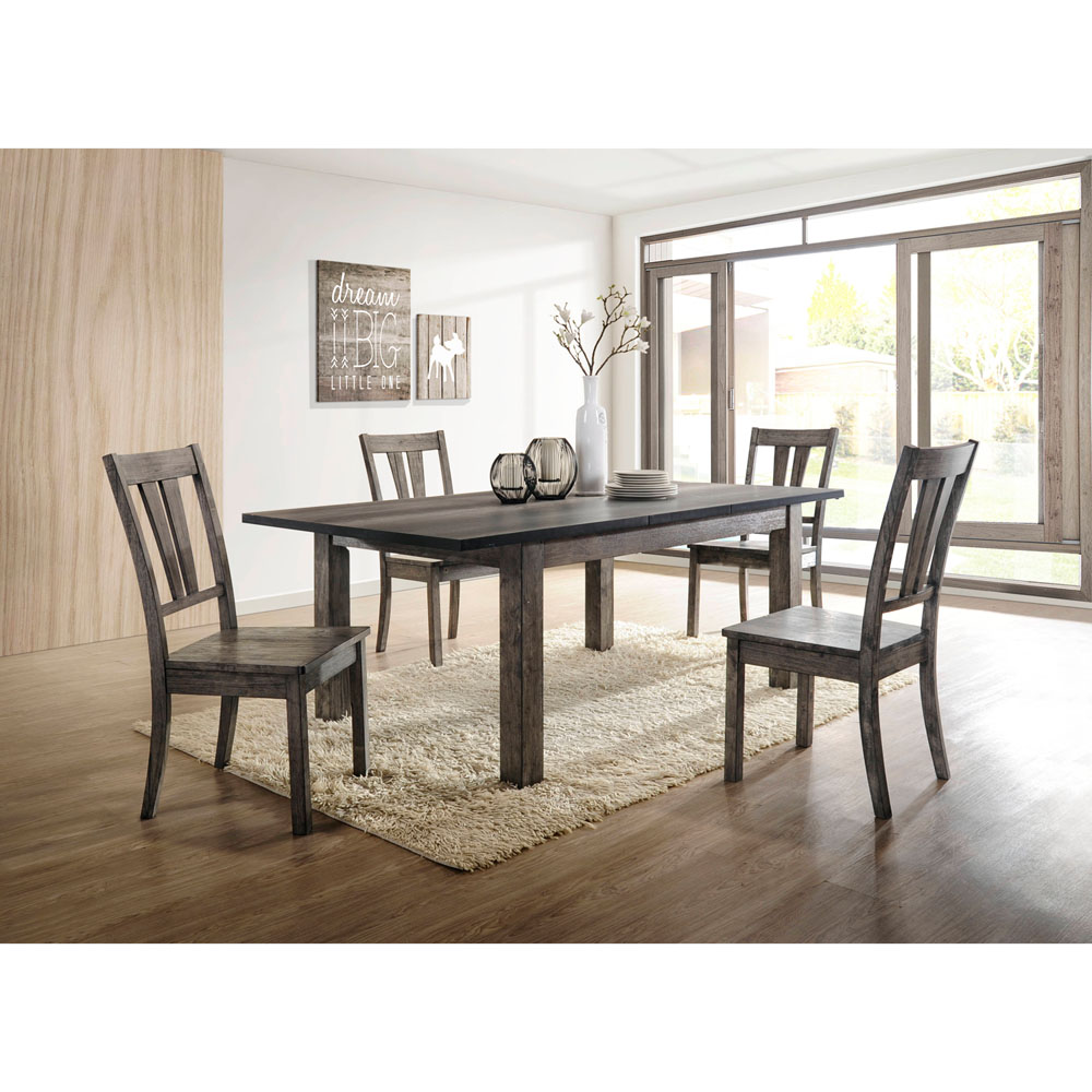 Drexel Dining 5PC Set - 78x42x30H Table, 4 Wood Side Chairs