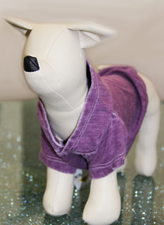 Doggy Hoodie French Terry - Mini Plum