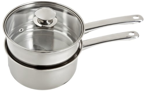Cookpro 579 Stainless Double Boiler 3 Piece 2.5 Quart  Stay Cool