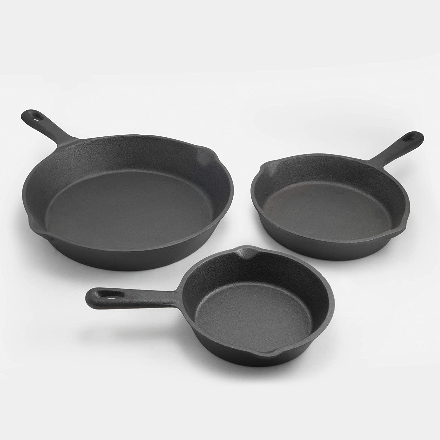 Excelsteel 547 3 Pc Cast Iron Skillet Set