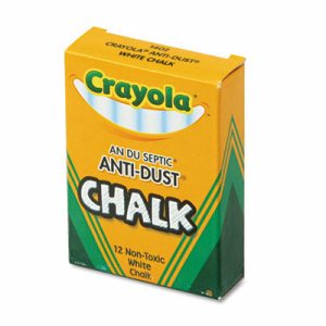 Anti-Dust Chalkboard Chalk, White, 12 Count