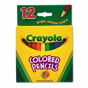 Short Colored Pencils, Pack of 12