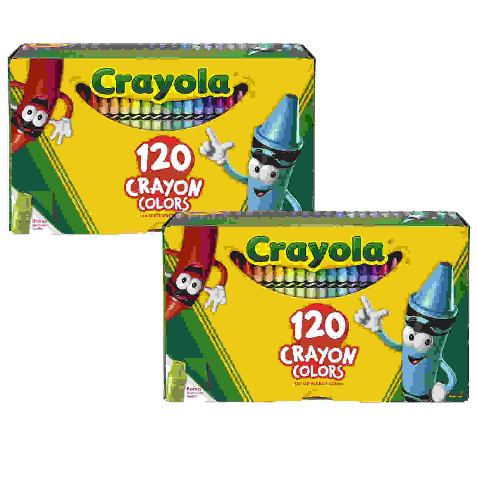 Crayons, Regular Size, 120 Per Box, 2 Boxes