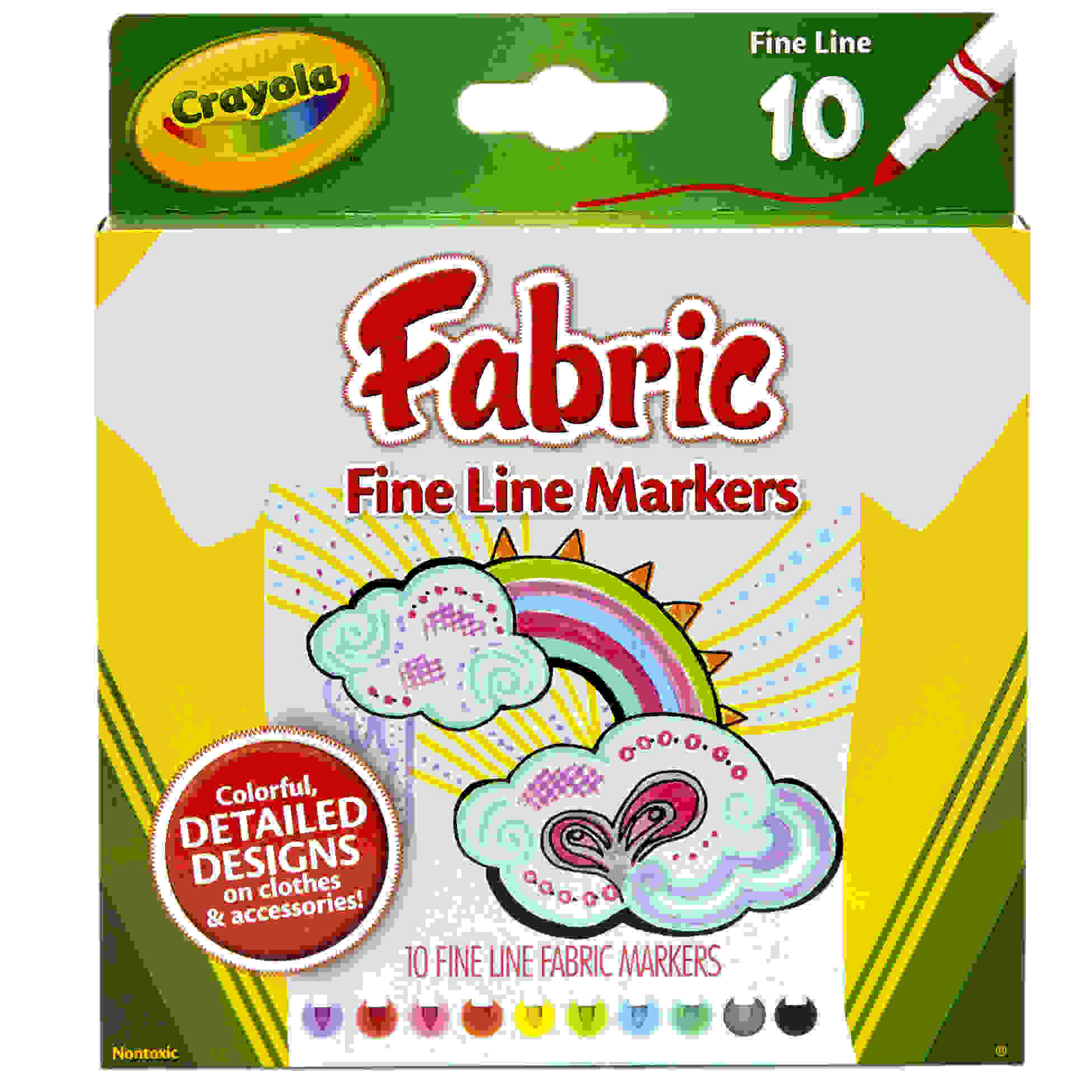 Fabric Markers, Fine Line, 10 Count