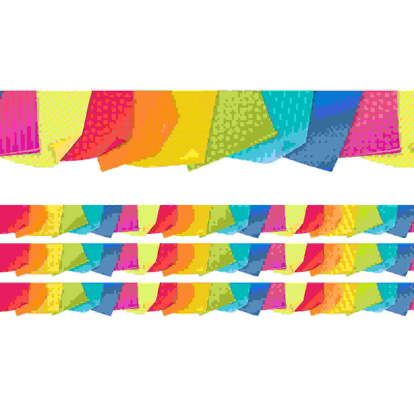 Bold & Bright Sticky Notes EZ Border, 48 Feet Per Pack, 3 Packs