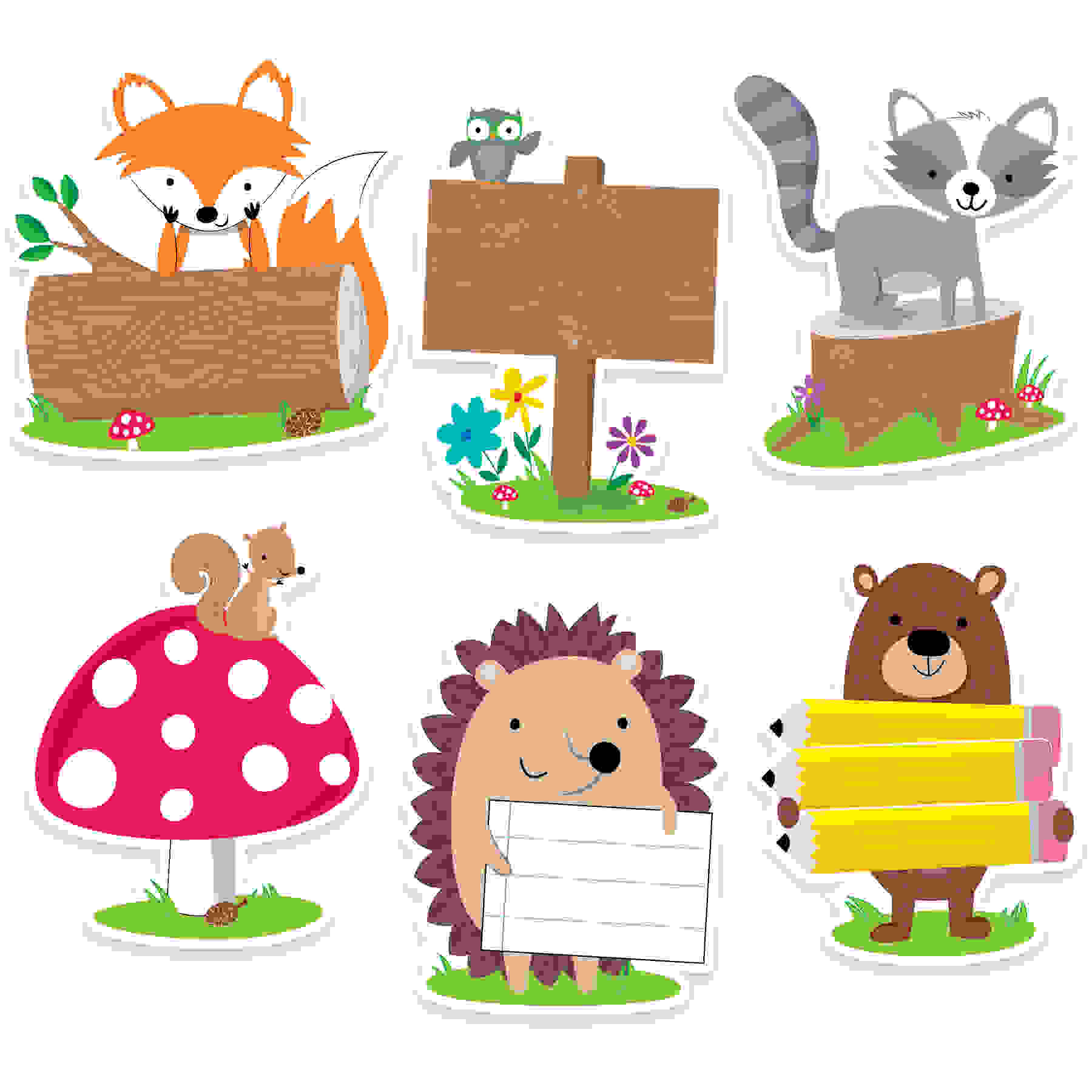 Woodland Friends 6" Designer Cut-Outs, 36/Pack