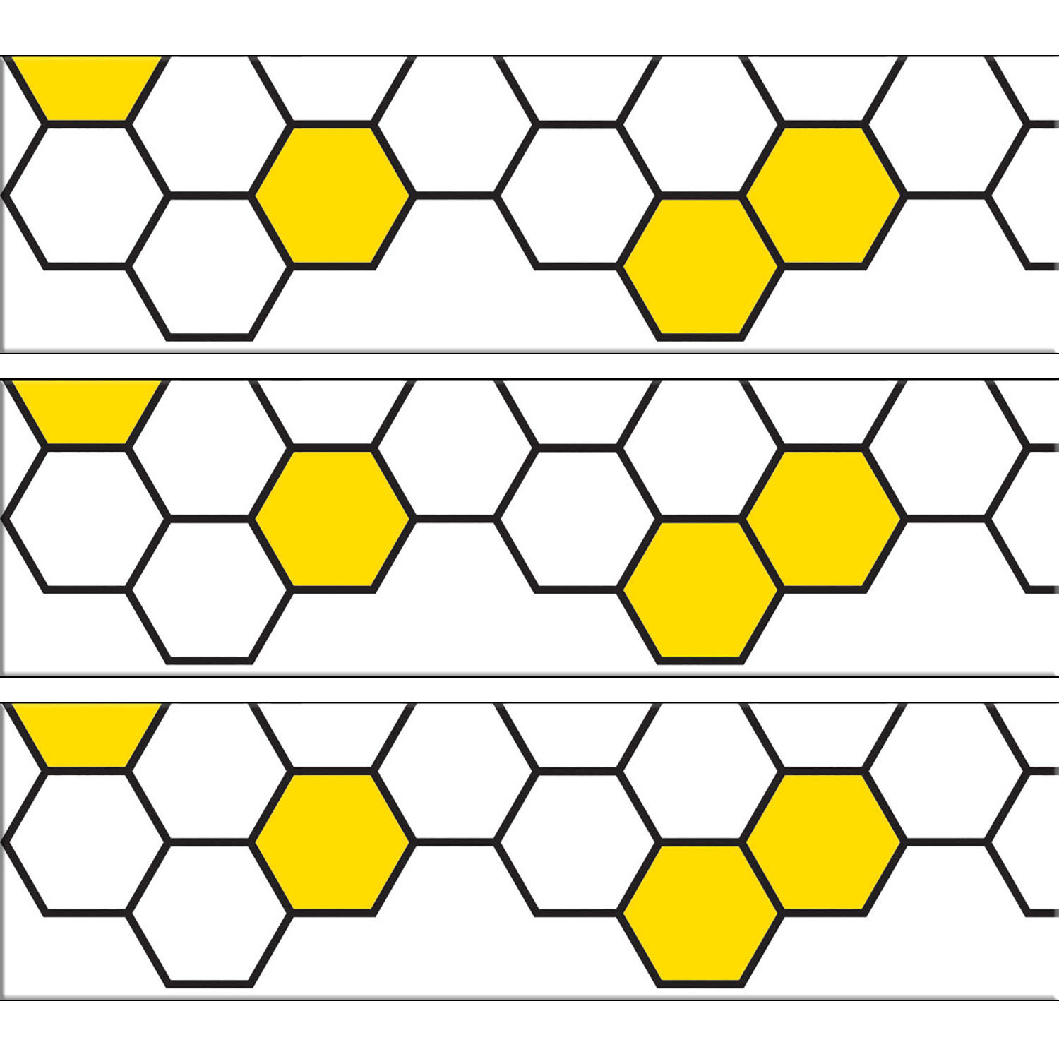 Busy Bees Honeycomb EZ Border, 48 Feet Per Pack, 3 Packs