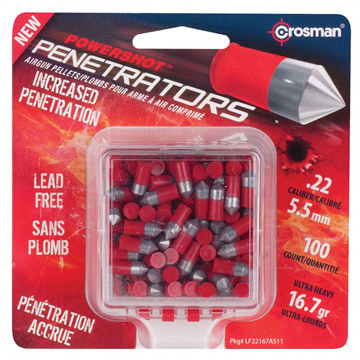 Crosman .22cal Red Flight Penetrator Pellets - 16.7 Grain (100 Count)