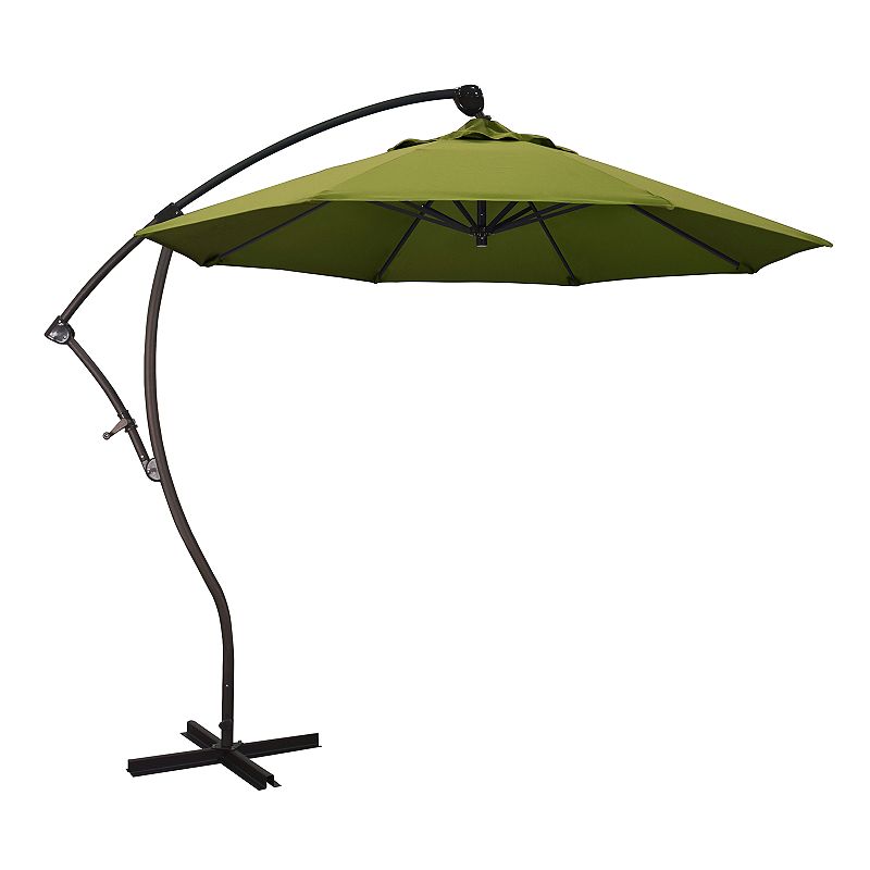 BAYSIDE SERIES 9FT CRANK LIFT ALUM CANTILEVER UMBRELLA IN KIWI OLEFIN