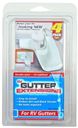 Gutter Extensions, White, Set Of 4 (2 Left/2 Right)