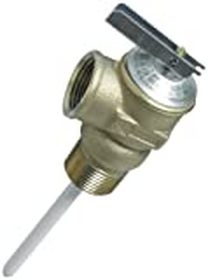 T & P Valve 3/4In W/ 4In Probe Coated, 150Psi, Bulk