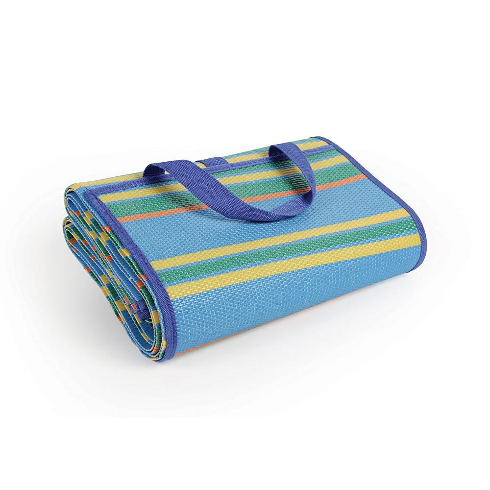 Handy Mat W/Strap, Blue/Green Stripes, 60Inx78In, Bilingual