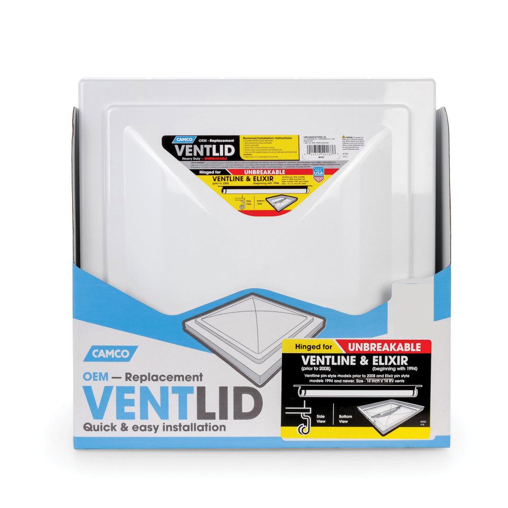 Vent Lid,Ventline Pre 08/Elixir 94-Up, White (Polycarb)