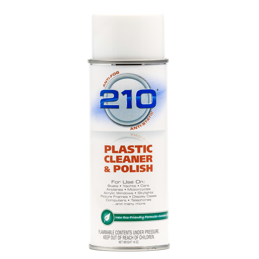 210 PLASTIC CLEANER/POLISH, 14OZ SPRAY