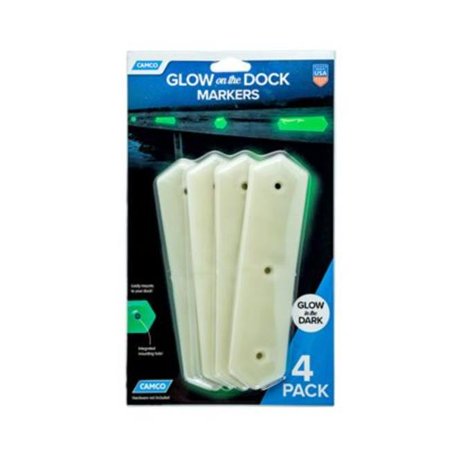 GLOW ON THE DOCK PIER MARKERS ELONGATED HEX 4PK (RETAIL)