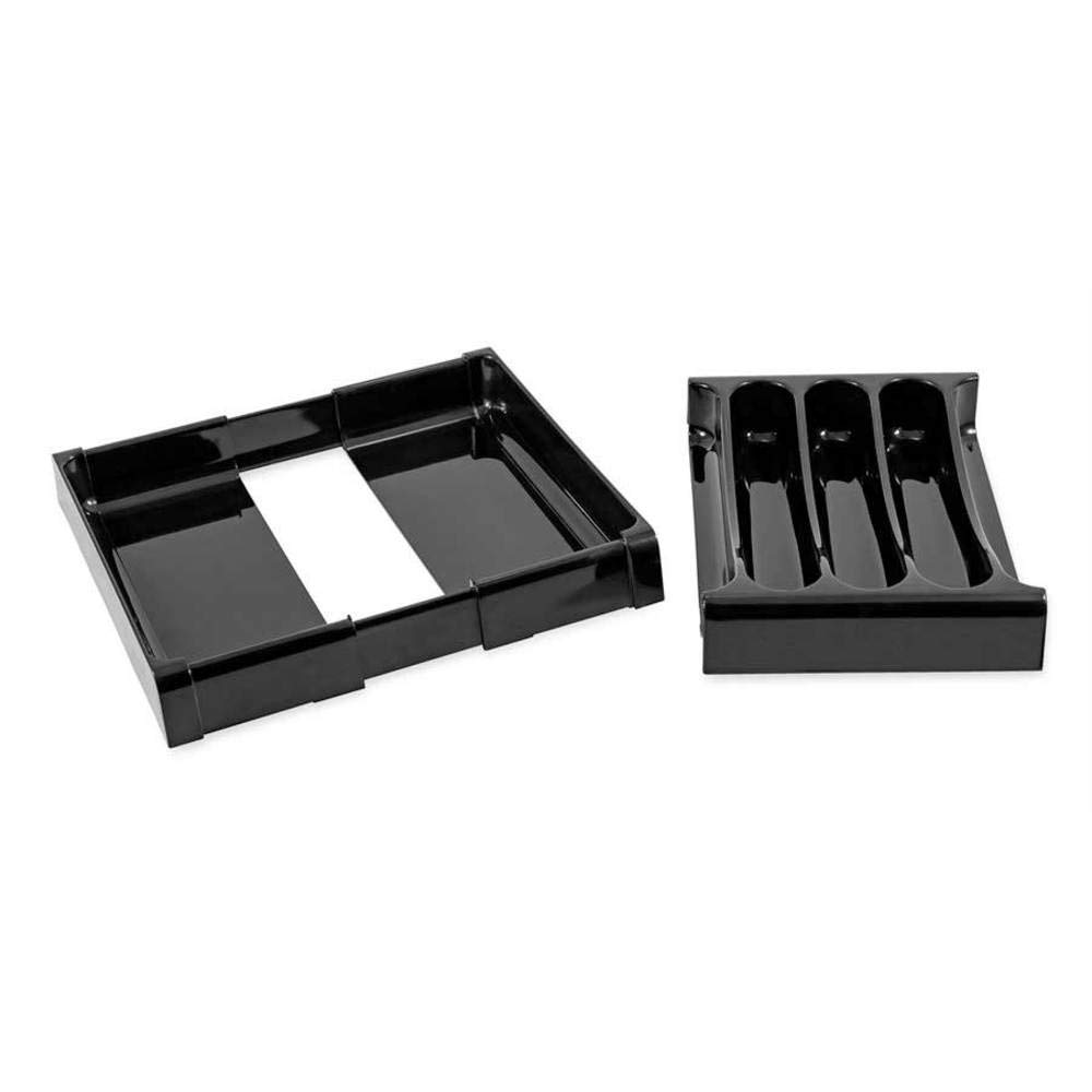 ADJUSTABLE CUTLERY TRAY BLACK