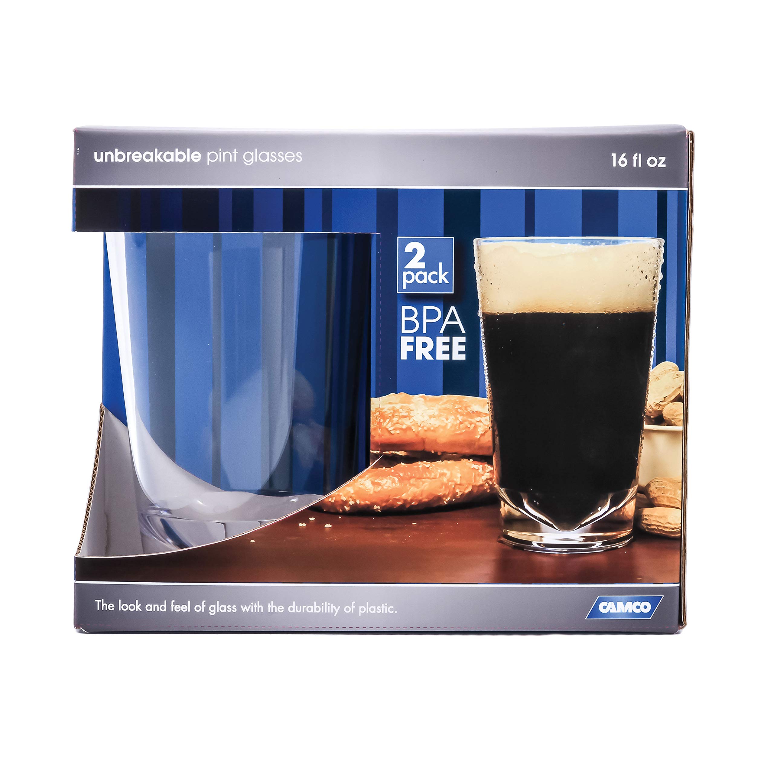 PINT GLASS 16OZ 2PK BPA FREE