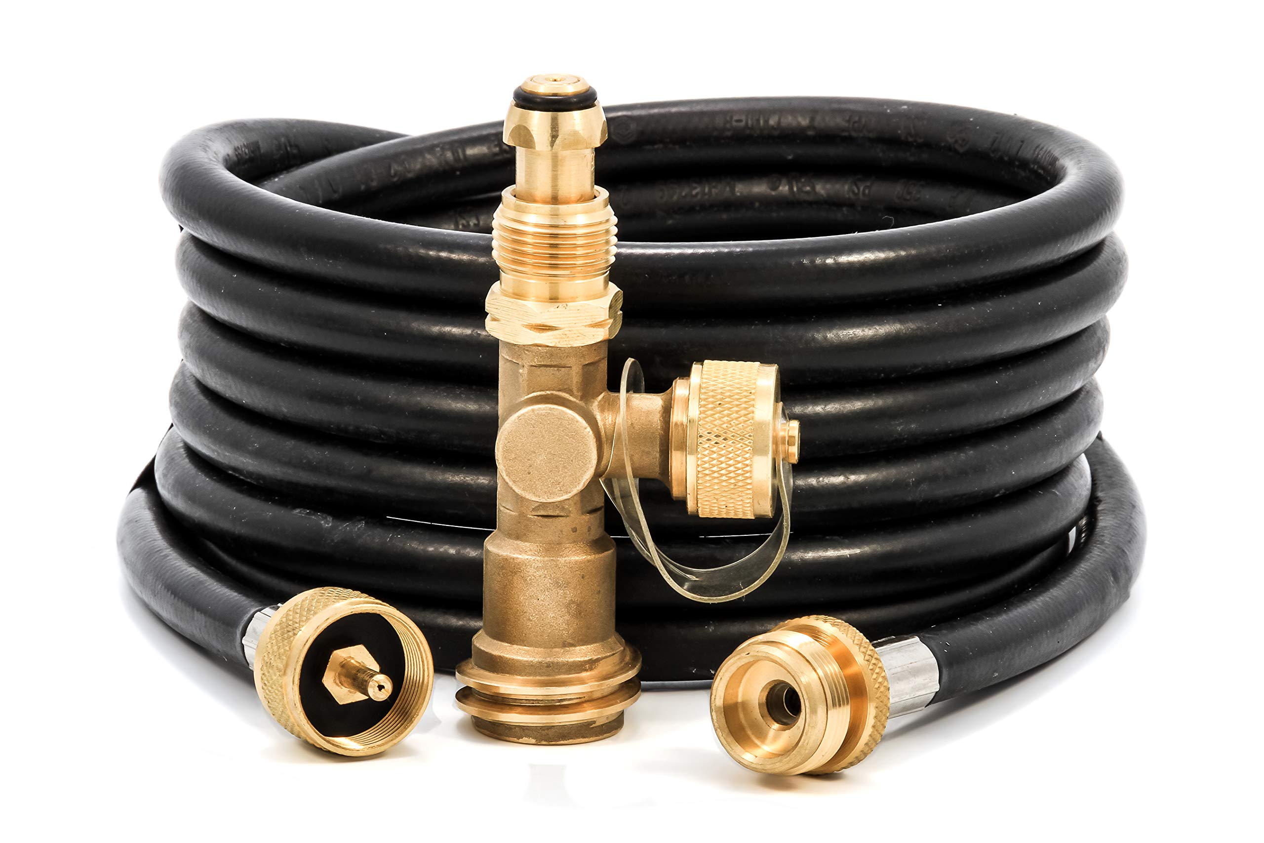 CAMCO BRASS TEE W/3 PORTS W/ 12FT HOSE