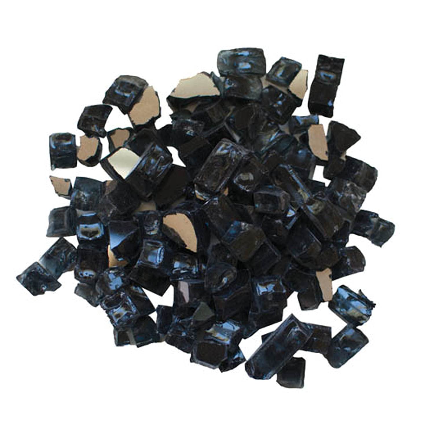 Amantii - approx. 5 lbs of 1/2" reflective fireglass - 1 sq. ft. of media coverage 'charcoal'