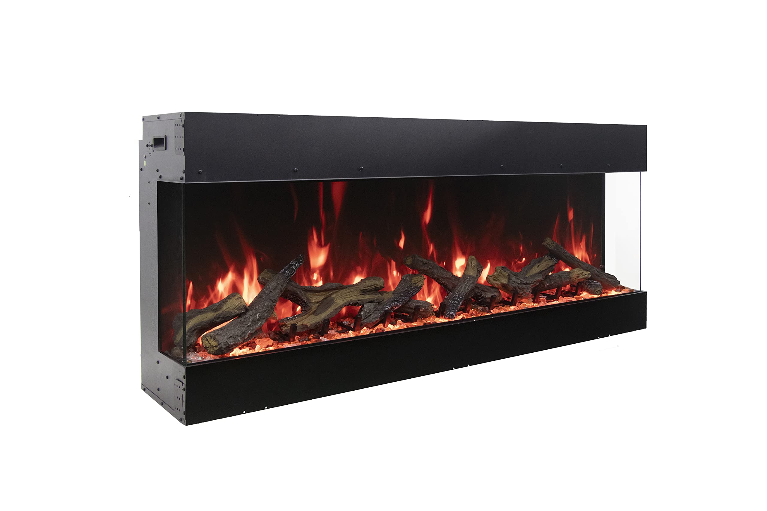 Tru View Bespoke  45? Indoor / Outdoor, WiFi Enabled, Bluetooth Capable 3 Sided Fireplace  Featuring a Glass Viewing Height of
