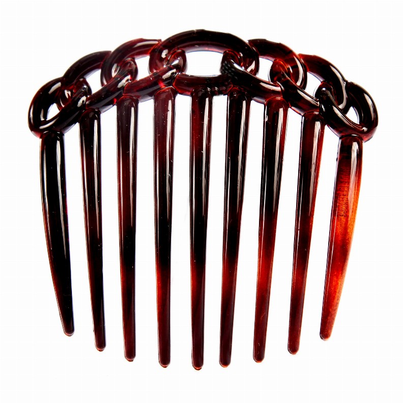 9-Teeth Rope Back Comb Assorted Color - Black Caravan Card