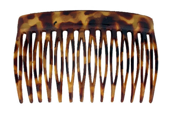 French Classic Side Hair Comb in Honey Comb - Gift Wrap Cream Caravan Card