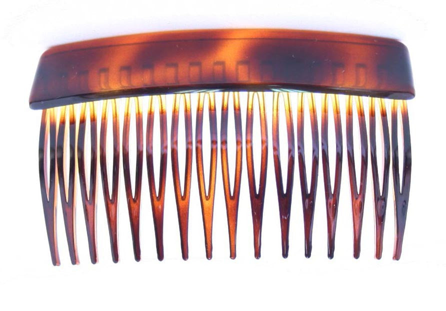 Large Lip French Back Comb (Tortoise Shell or Black) - Tortoise Gift Wrap Gold Caravan Card