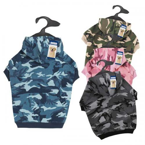 Casual Canine Camo Hoodie - Medium Pink