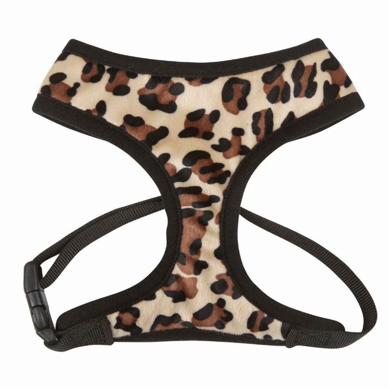 CC Plush Print Harness Medium Leopard