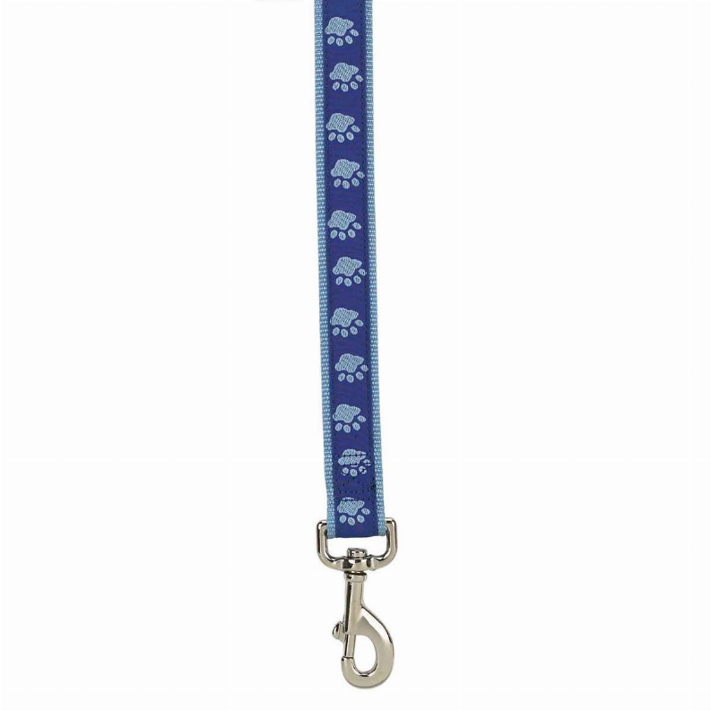 CC TwoTone Pawprint Lead 4ftx5/8in Blue