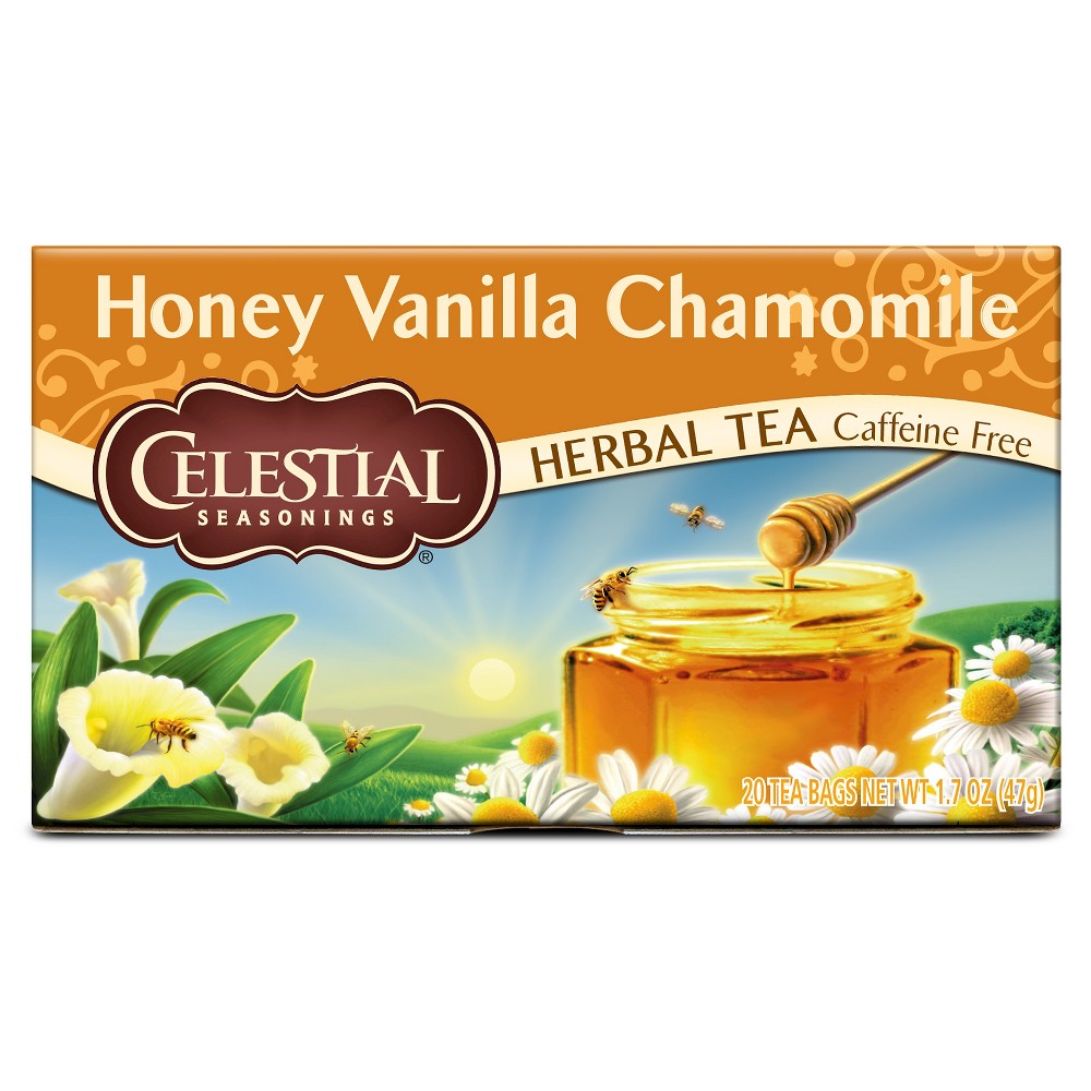 Celestial Seasonings Honey Vanilla Chamomile Herb Tea (1x20 Bag)