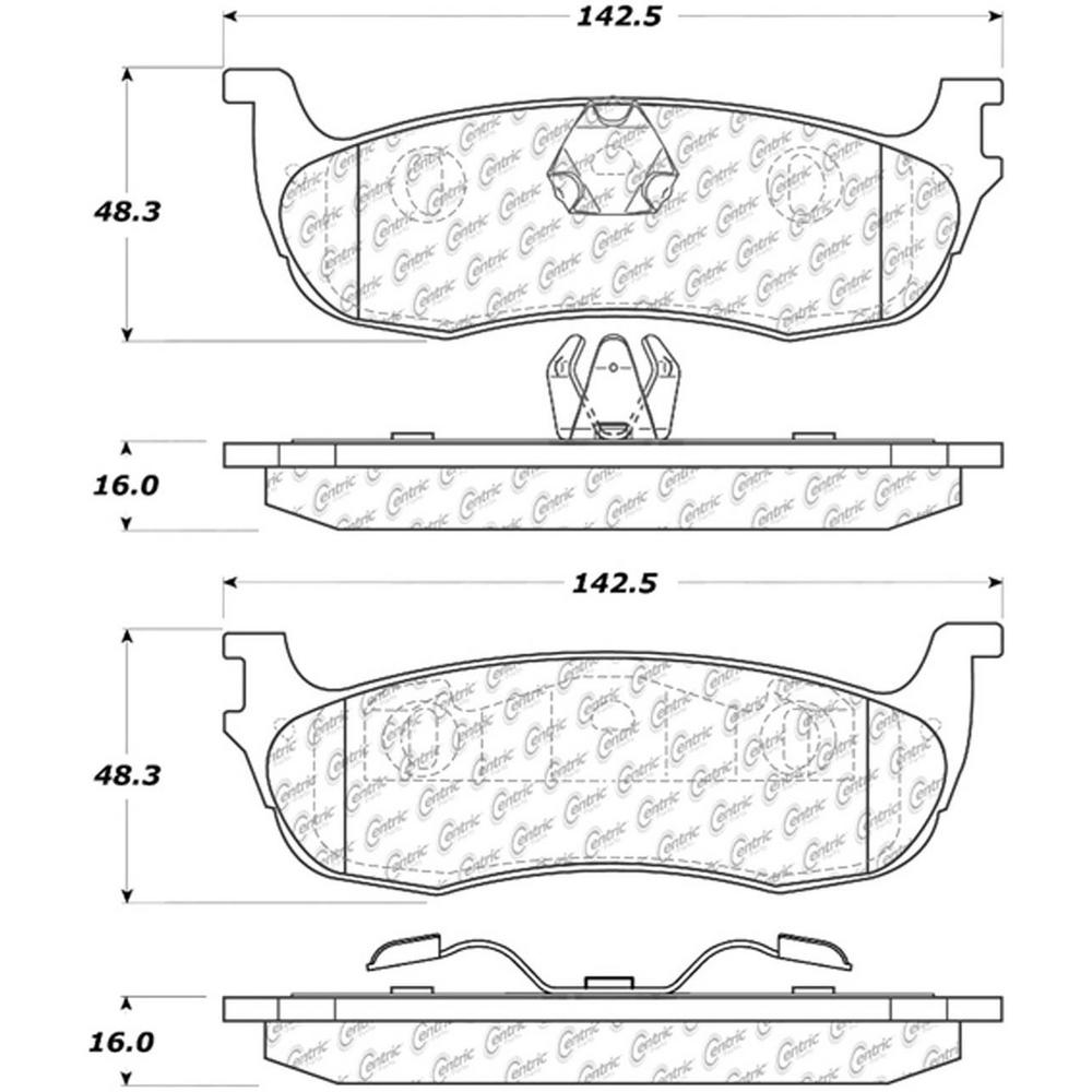 POSI-QUIET PREMIUM EXTENDED WEAR BRAKE PADS WITH HARDWARE