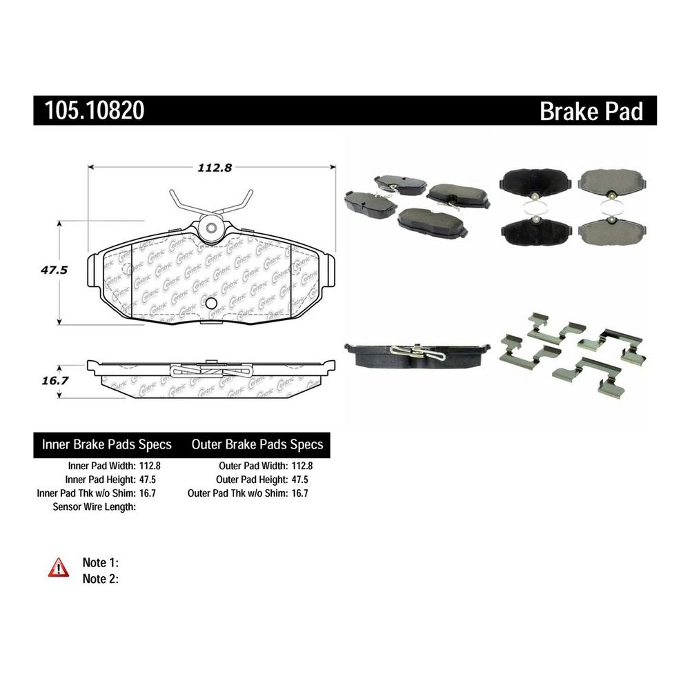 POSI-QUIET PREMIUM CERAMIC BRAKE PADS WITH HARDWARE