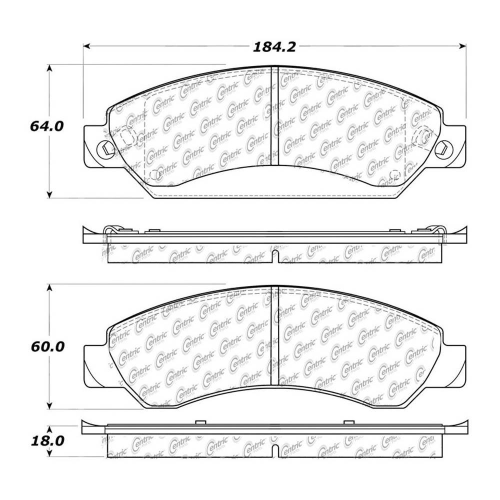 POSI-QUIET PREMIUM EXTENDED WEAR BRAKE PADS WITH HARDWARE