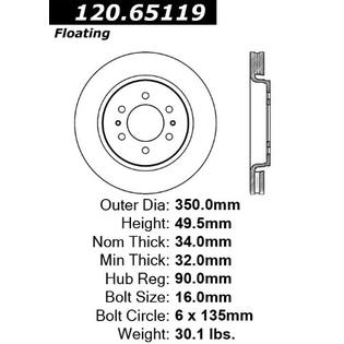 STOPTECH SPORT CROSS DRILLED BRAKE ROTOR