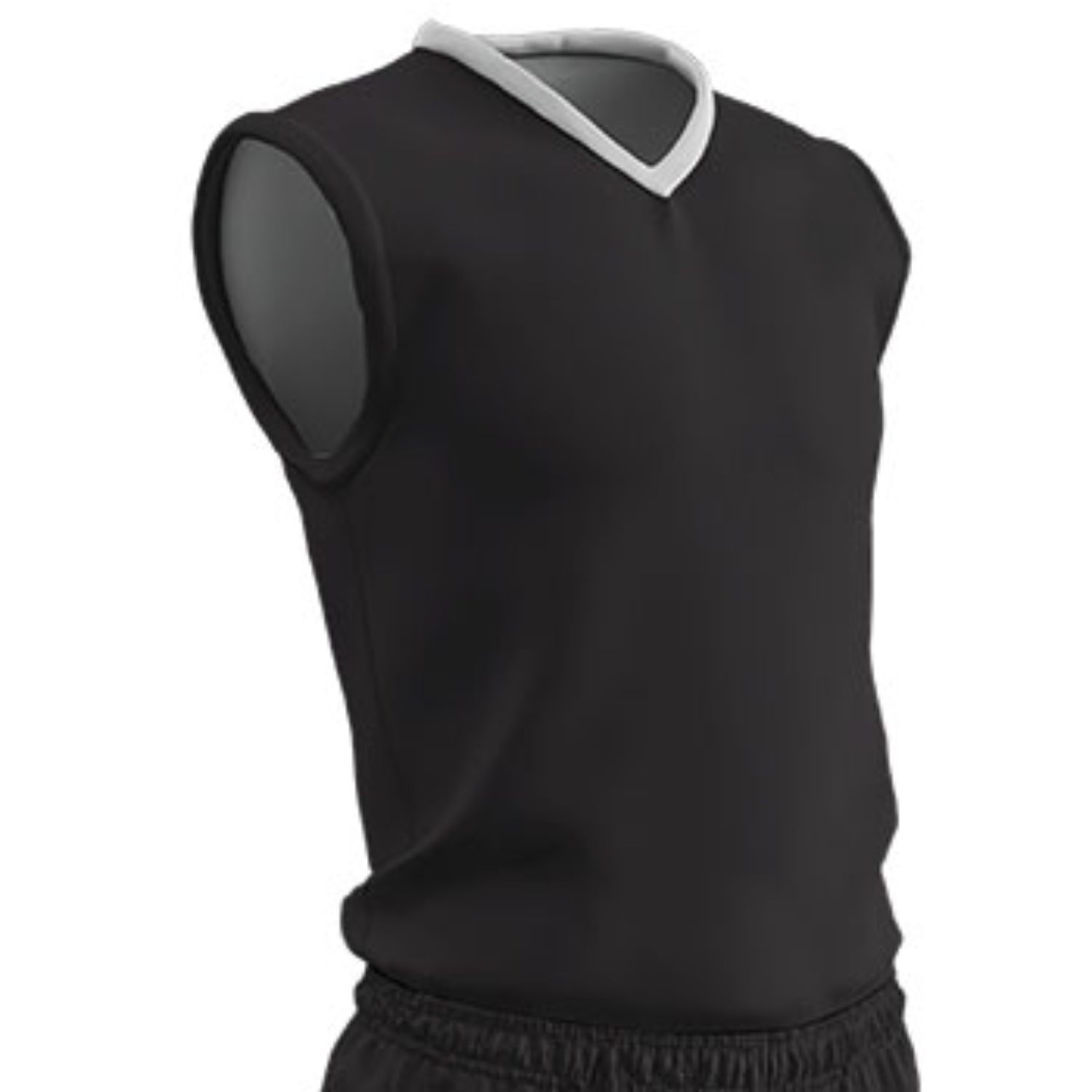 Champro Youth Clutch Basketball Jersey Black White Large