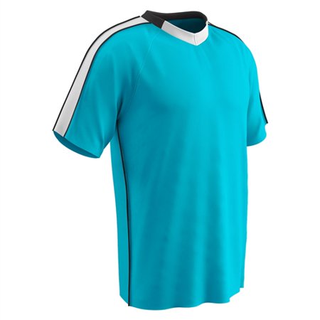 Champro Youth Mark Soccer Jersey Neon Blue White Black Small